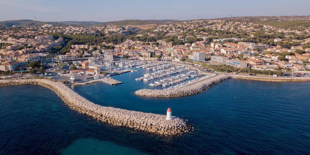 Sea, Sweet & Sun - Vue Sur Mer - T3 - Plage Commerce Et Port A Pieds Sausset-les-Pins Luaran gambar
