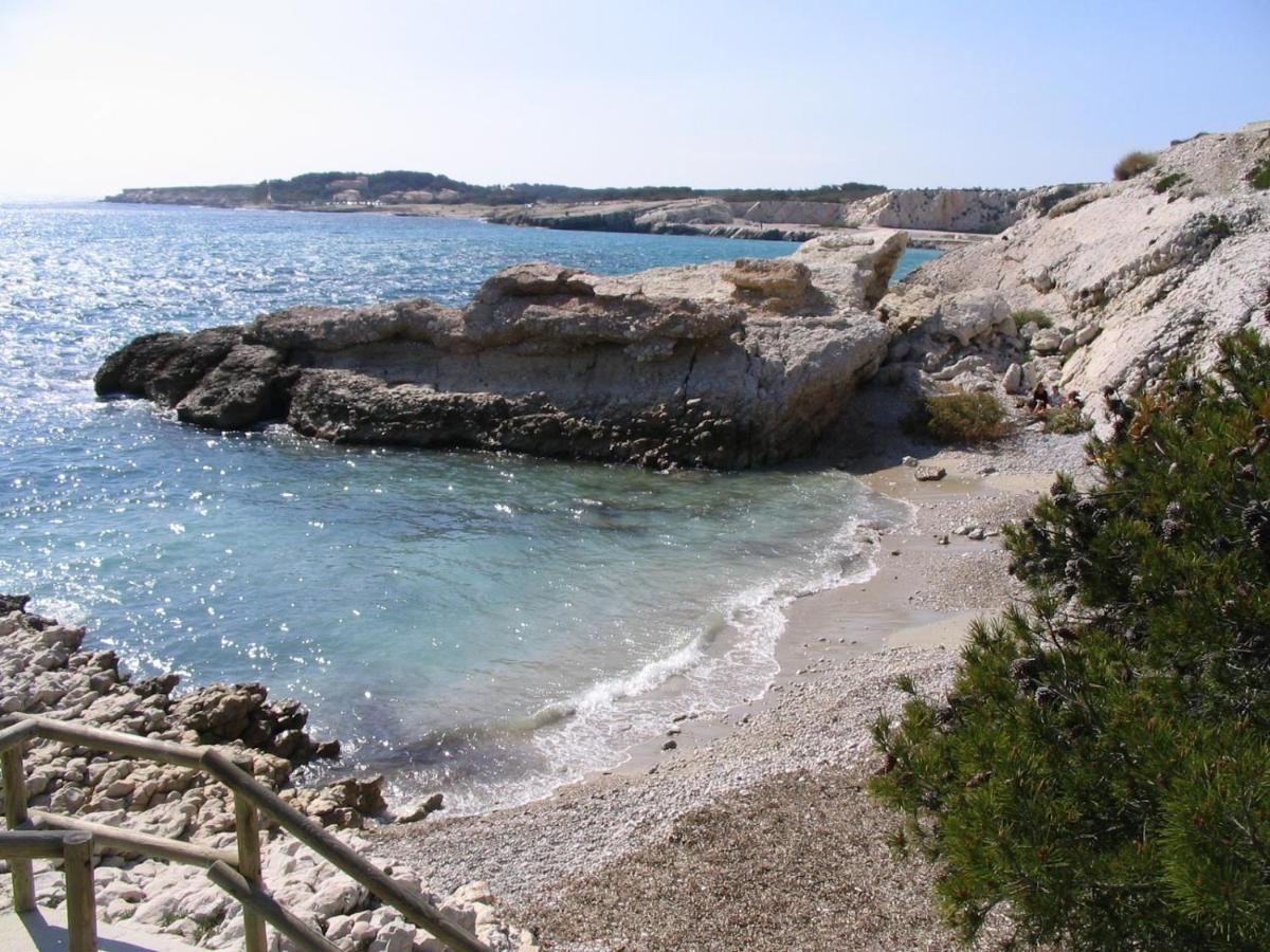 Sea, Sweet & Sun - Vue Sur Mer - T3 - Plage Commerce Et Port A Pieds Sausset-les-Pins Luaran gambar